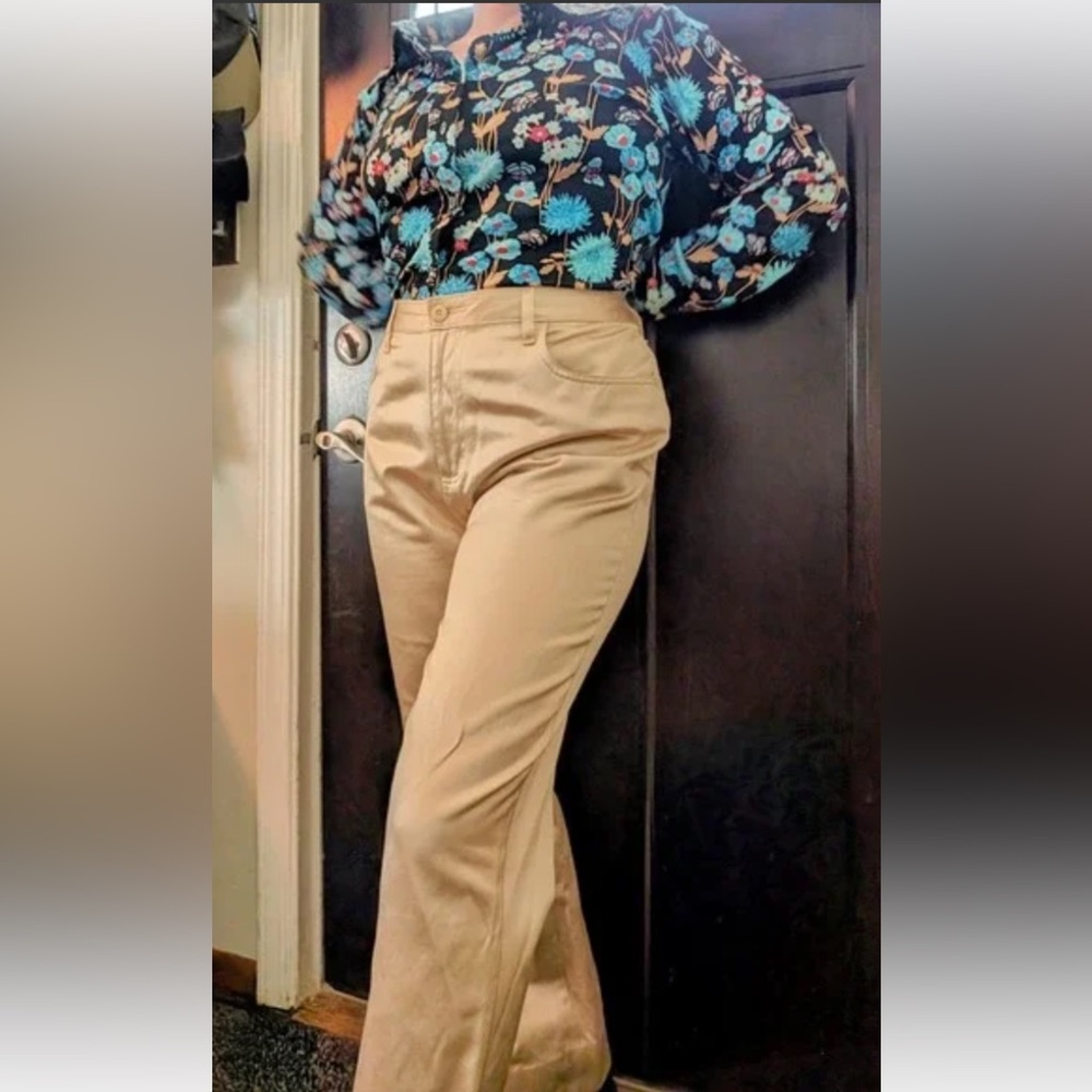 90s Vintage BILLBLASS pants metallic gold for women. 14